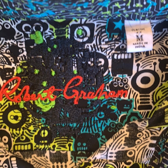 ROBERT GRAHAM Hannam Classic long sleeve button Shirt Medium NEW $198 - Picture 5 of 9